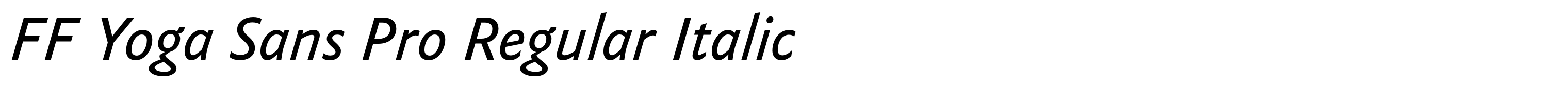 FF Yoga Sans Pro Regular Italic